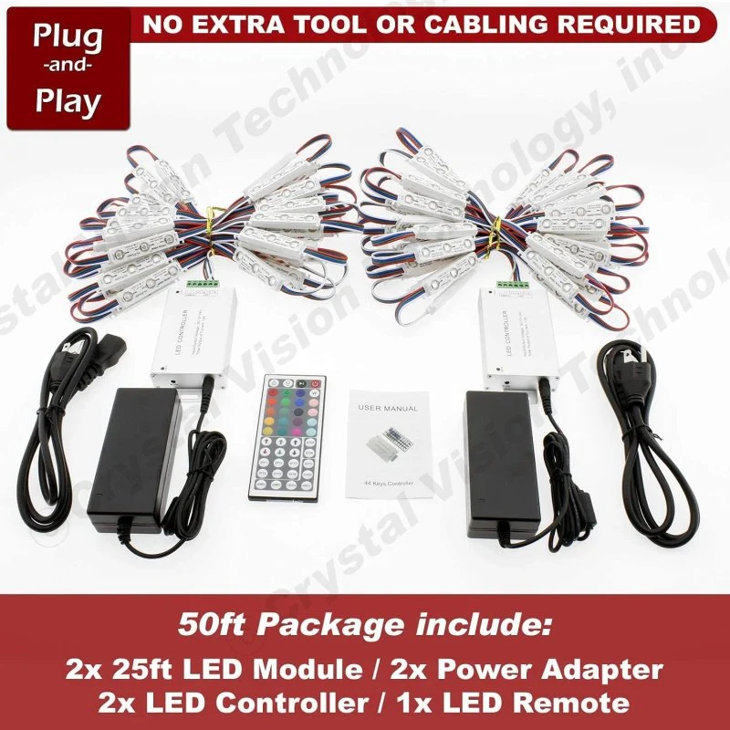 Crystal Vision 50ft RGB LED DIY Kit (Color Changing) - Image 7